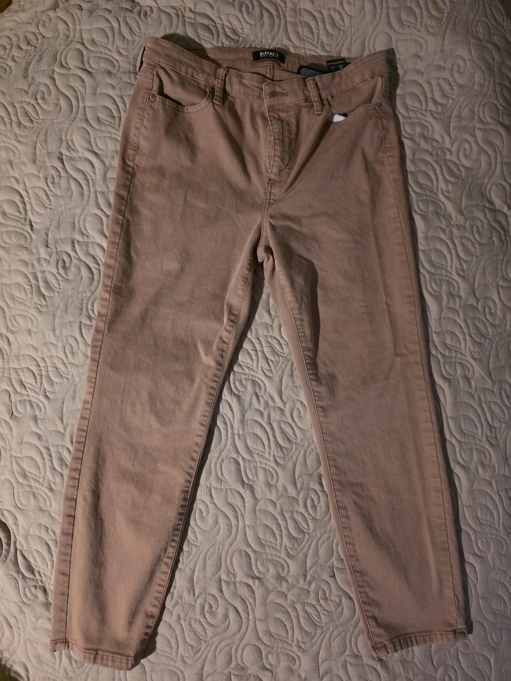 Buffalo David Bitton Havana High-Rise Soft Stretch Ankle Skinny Pants Dusty Rose
